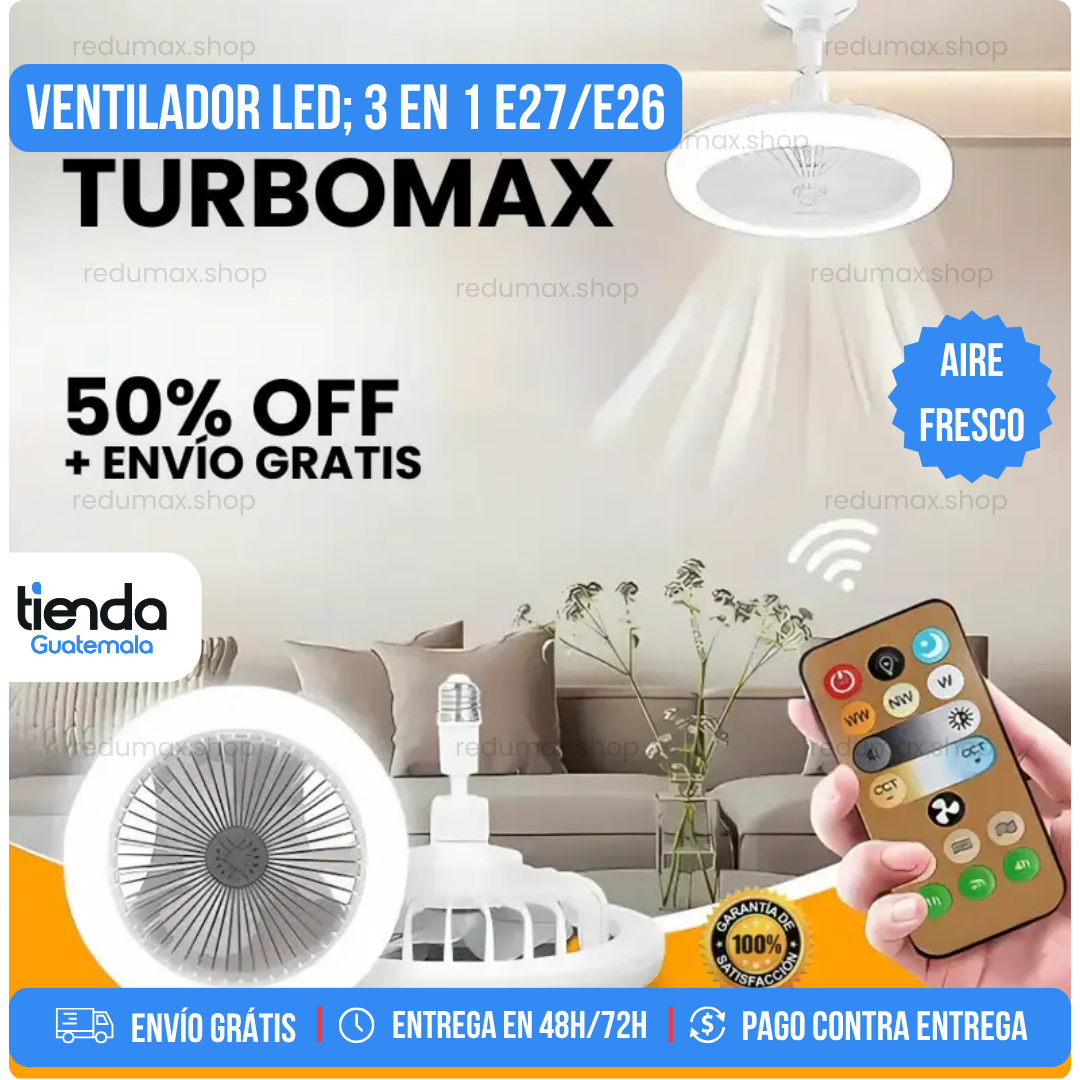 Ventilador Inteligente de LED 2 en 1 TurboMax™ - [SUPER POTENTE]