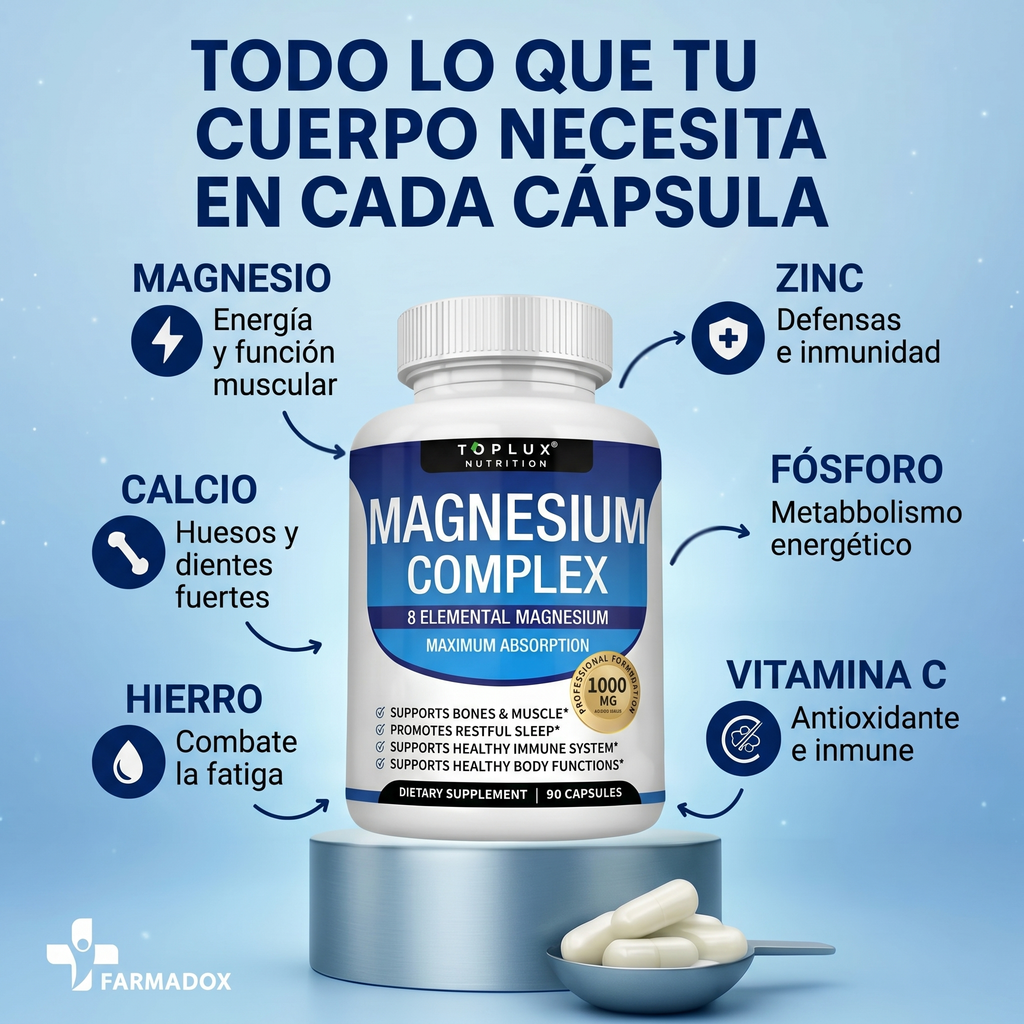 Magnesium Complex Revive™ 8 en 1 🇺🇸 8 Tipos de Magnesio de Alta Absorción | Producto Americano